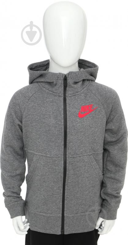 Толстовка Nike G NSW MDRN HOODIE FZ GFX 806212-094 серый - фото 1