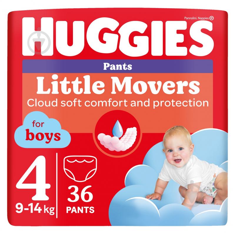 Підгузки-трусики Huggies Boy 4 9-14 кг 36 шт. - фото 1