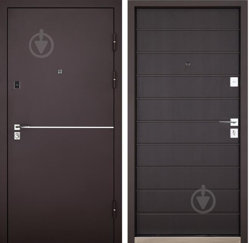 Двері вхідні Abwehr КТМ 76 096 П (8019Т+В) Kale2 ТЕРМО RAL 8019 / венге 2050x960 мм праві - фото 1 Двері вхідні Abwehr КТМ 76 096 П (8019Т+В) Kale2 ТЕРМО RAL 8019 / венге 2050x960 мм праві - фото 1