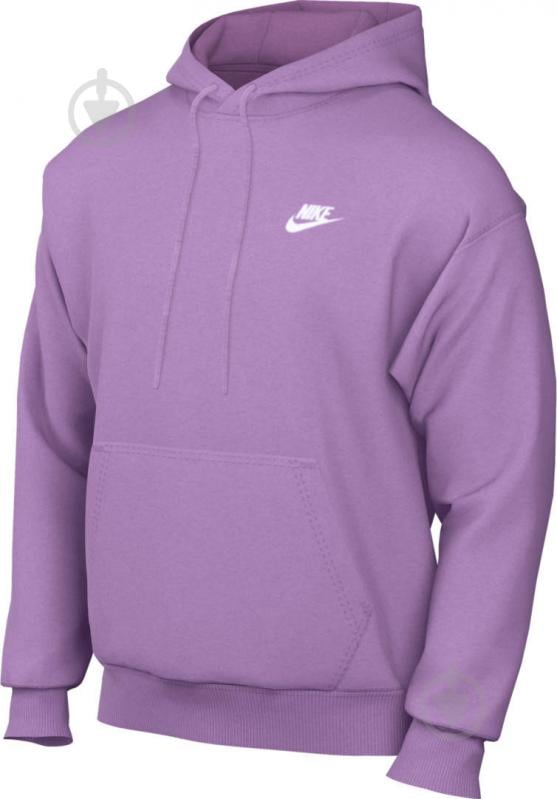 Джемпер Nike M NSW CLUB HOODIE PO BB BV2654-591 р. M фиолетовый - фото 1