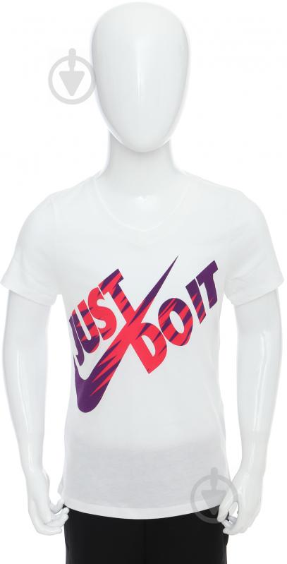 Футболка Nike G NSW TEE V ZIG ZAG JDI 862587-101 р.S білий - фото 1