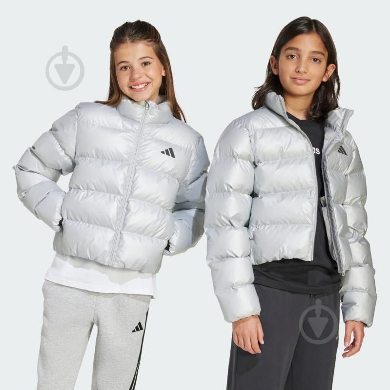 ᐉ Куртка дитяча демісезонна Adidas J Sd Glam Jkt JM1670 р.12 сіра