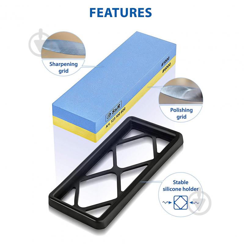 Набор брусков шлифовальных S&R 4 предмета (1000/6000; 120/240) 123100602 - фото 4