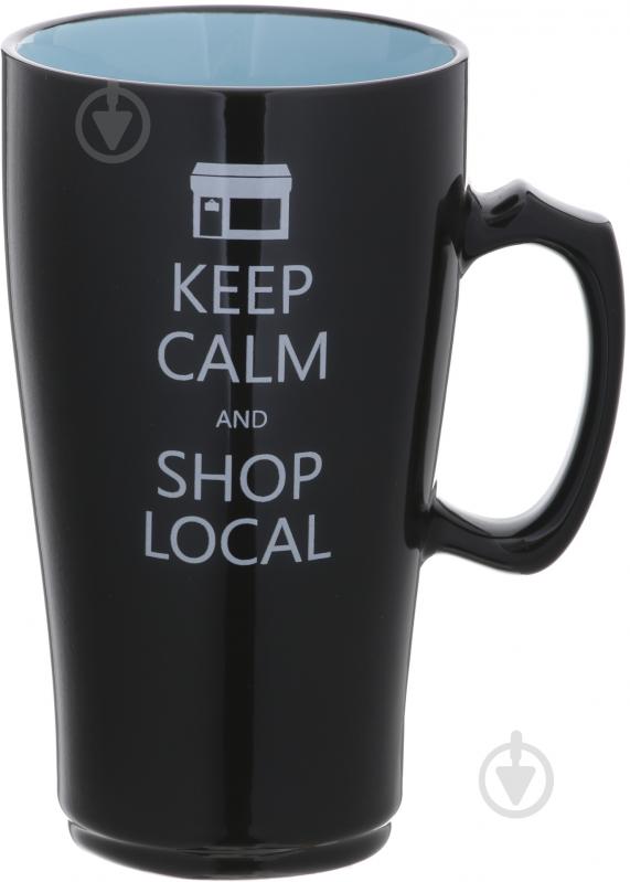 Чашка Bella Vita Keep Calm Black 510 мл - фото 1