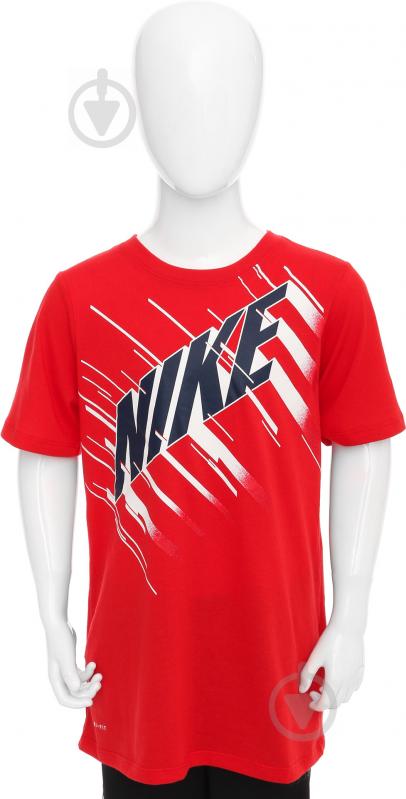 Футболка Nike B NK DRY TEE DF SPEED BLOCK 862664-657 р.L червоний - фото 1