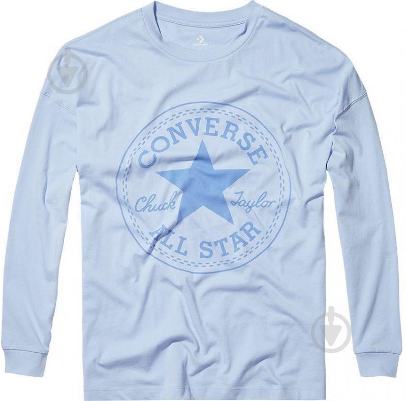 Футболка Converse Core CP Long Sleeve Tee 10004569-457 р.L голубой - фото 1