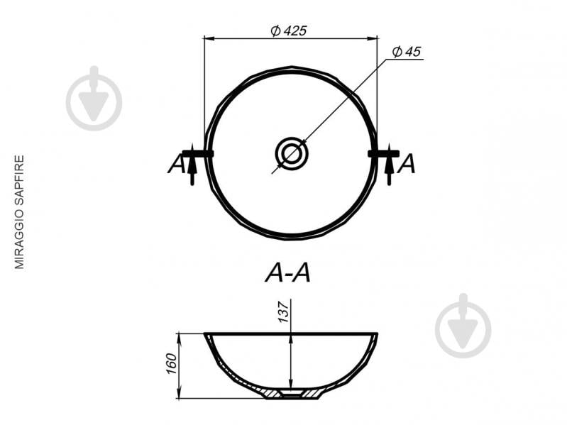 Умывальник-чаша Miraggio SAPFIRE - фото 9