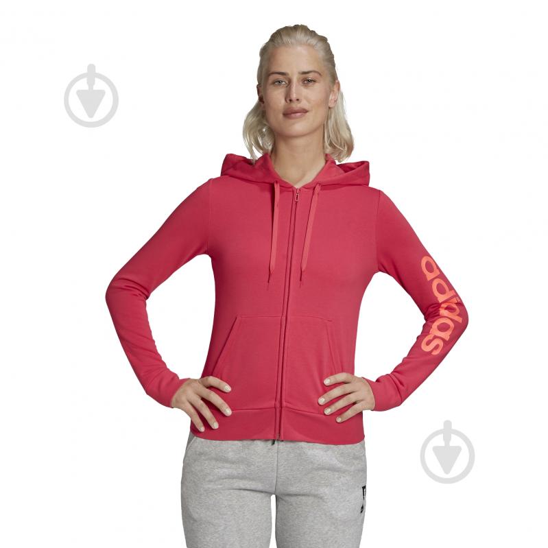 Джемпер Adidas W E LIN FZ HD GD2967 р. M розовый - фото 2