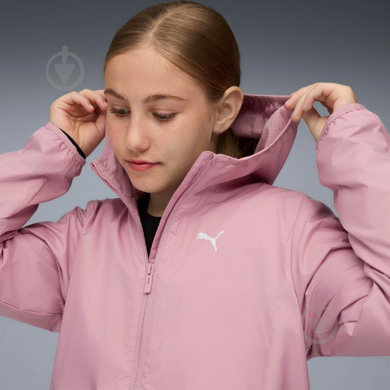 Куртка для девочек демисезонная Puma Fleece Lined Windbreaker 68932265 розовая - фото 3 Куртка для девочек демисезонная Puma Fleece Lined Windbreaker 68932265 розовая - фото 3
