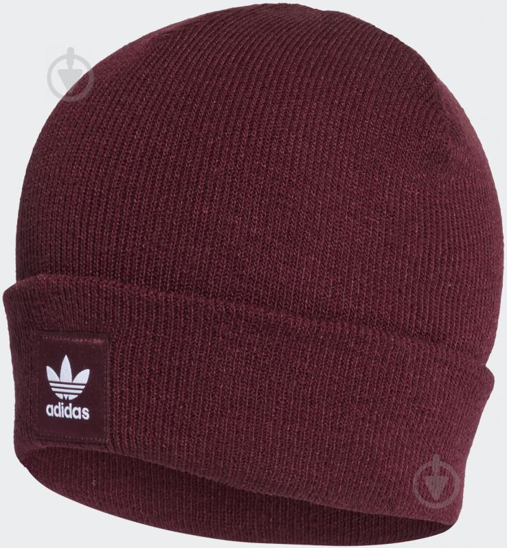 Шапка Adidas Ac Cuff Knit GD4560 р.L бордовий - фото 1