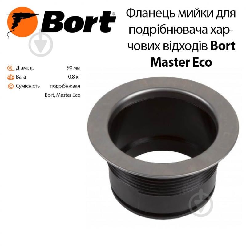 Комплектуючі для подрібнювачів Bort фланець у мийку Washing Flange Eco - фото 3