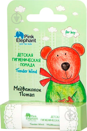 Помада гигиеническая для губ Pink Elephant Медвежонок Потап 3,6 г - фото 1