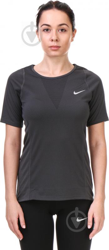 Футболка Nike W NK ZNL CL RELAY TOP SS 831512-010 р.S черный - фото 1