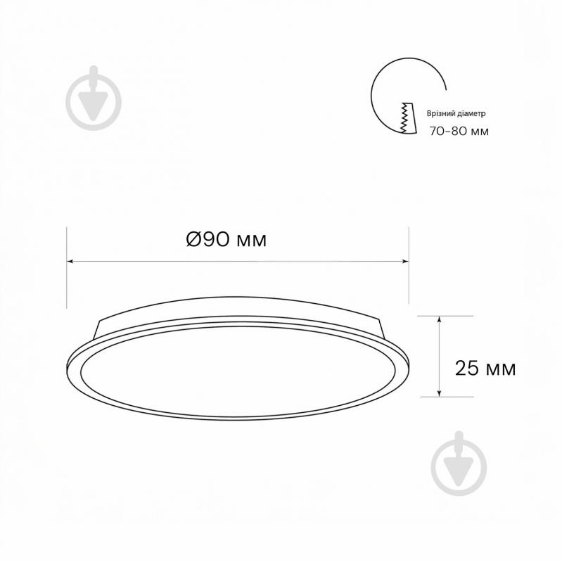 Светильник светодиодный встраиваемый LIGHT SET GUTA 05R 5 Вт LED-модуль 4500 К белый - фото 6