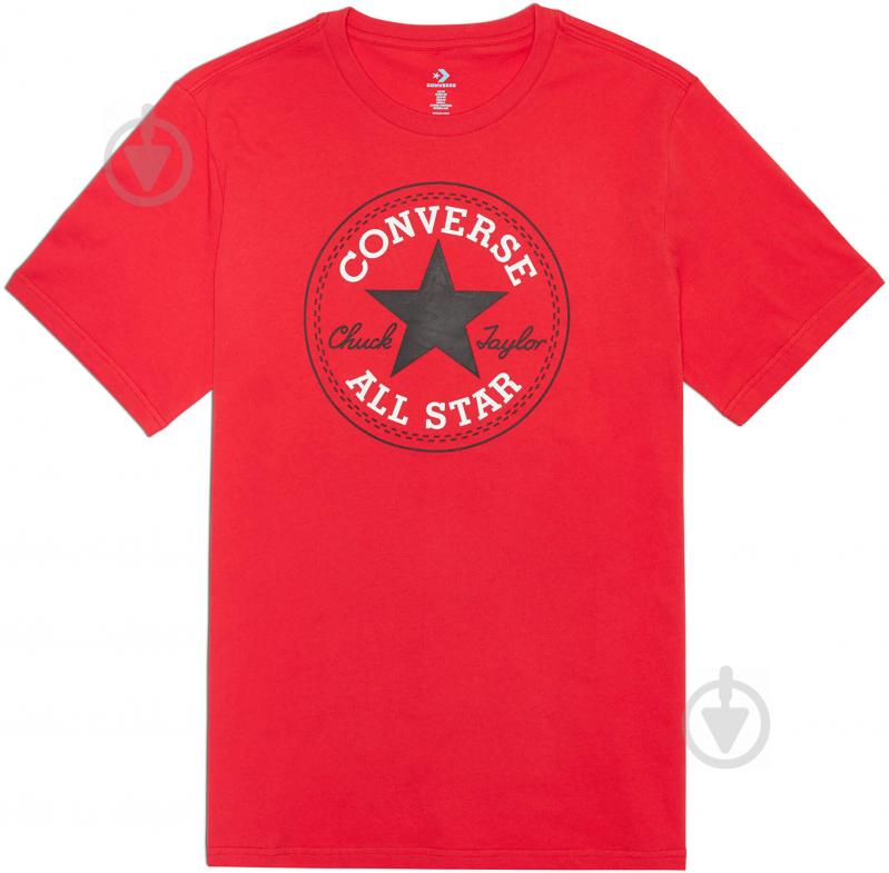 Футболка Converse Nova Chuck Patch Tee 10007887-A46 р.S красный - фото 1