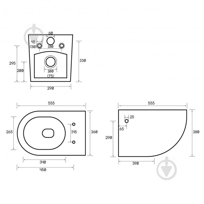 Унітаз підвісний VOLLE Amadeus 13-06R-055 с сиденьем Slim Soft-close - фото 2