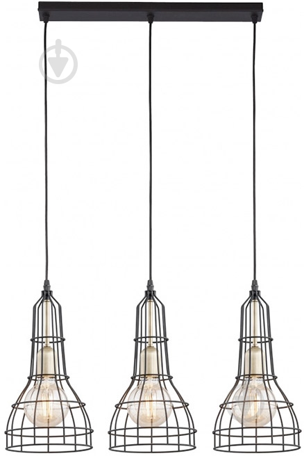 Люстра подвесная TK Lighting Long 3PL 3x60 Вт E27 бронза/черный 2209 - фото 1