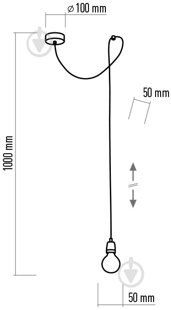Підвіс TK Lighting Cup 1PL 1x60 Вт E27 білий - фото 3