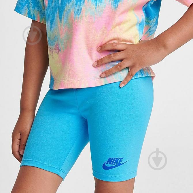 Комплект детской одежды Nike BOXY TEE & BIKE SHORT SET 36K457-F85 разноцветный - фото 3