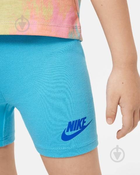 Комплект детской одежды Nike BOXY TEE & BIKE SHORT SET 36K457-F85 разноцветный - фото 4