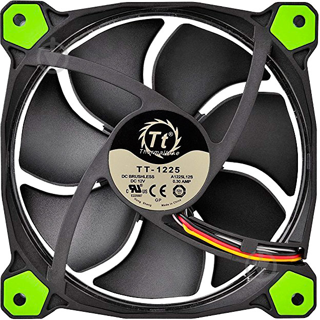 Корпусный кулер Thermaltake Riing 14 Green LED (CL-F039-PL14GR-A) - фото 3