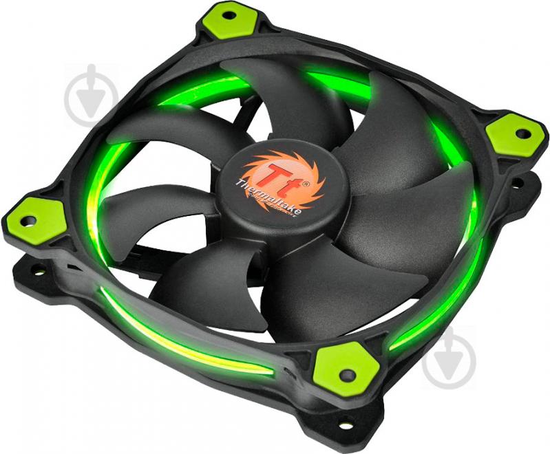 Корпусный кулер Thermaltake Riing 14 Green LED (CL-F039-PL14GR-A) - фото 2