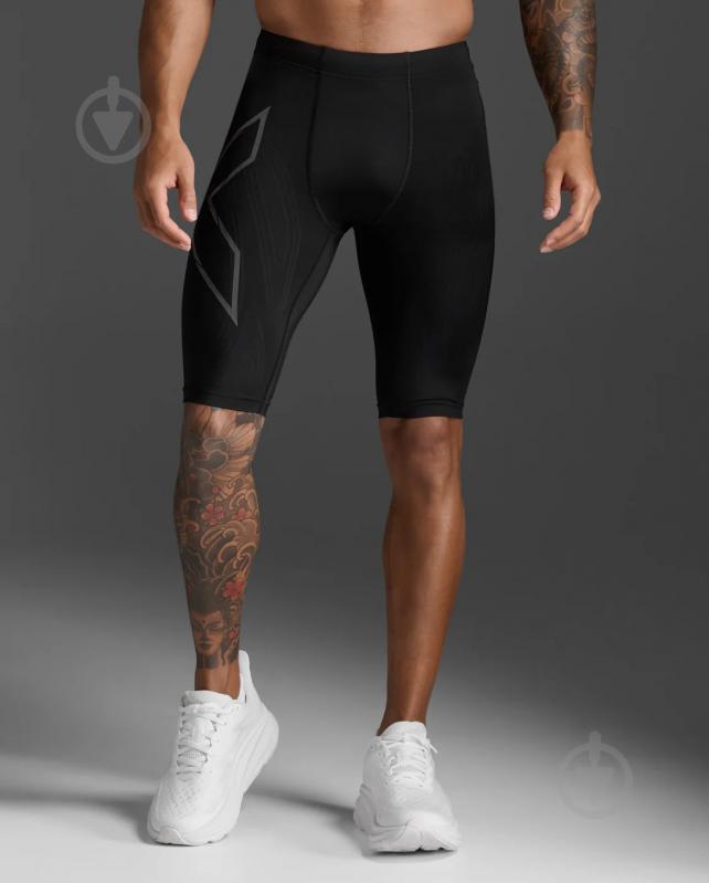 Велосипедки 2XU Light Speed Compression Shorts MA5331b_BLK/BRF р. S чорний - фото 4
