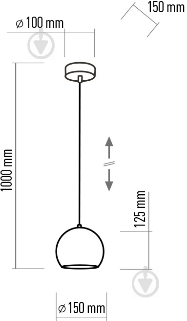 Подвес TK Lighting Brillo 1PL 1x60 Вт E27 белый/золото - фото 3