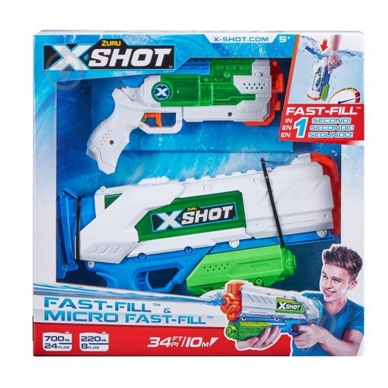 Набор бластеров Zuru X-Shot Fast Fill Medium And Small 56225 - фото 1