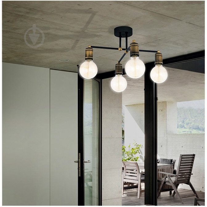 Люстра потолочная TK Lighting Retro 4PL 4x60 Вт E27 бронза/черный 1904 - фото 2