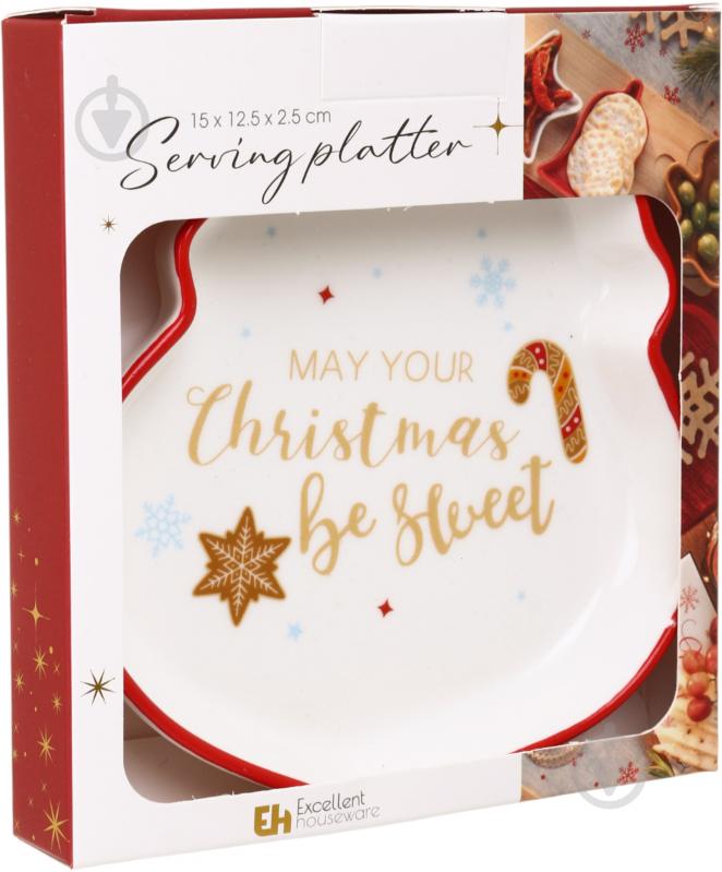 Блюдо сервірувальне Excellent Houseware Christmas 15x12,5x2,5 см в асортименті - фото 11 Блюдо сервірувальне Excellent Houseware Christmas 15x12,5x2,5 см в асортименті - фото 11