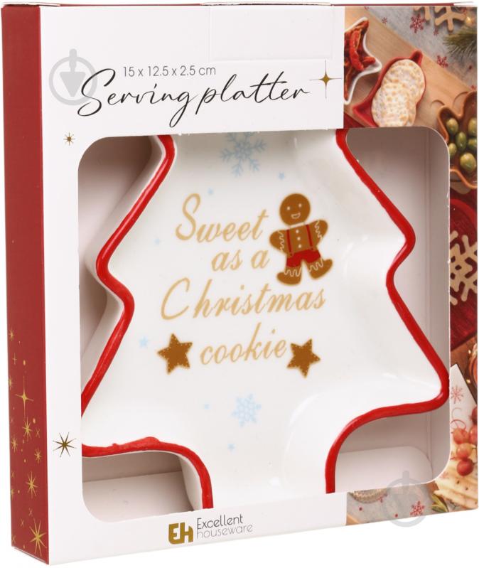 Блюдо сервірувальне Excellent Houseware Christmas 15x12,5x2,5 см в асортименті - фото 12 Блюдо сервірувальне Excellent Houseware Christmas 15x12,5x2,5 см в асортименті - фото 12
