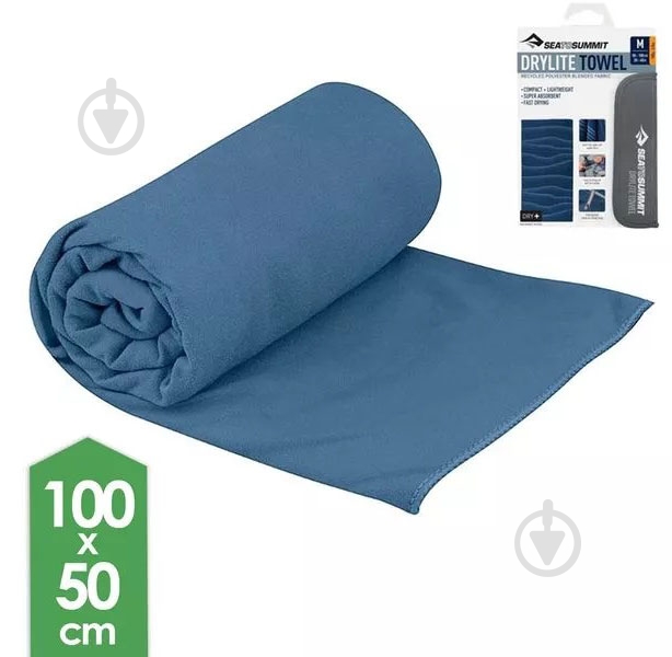 Рушник DryLite Towel Moonlight М синий Sea To Summit - фото 5