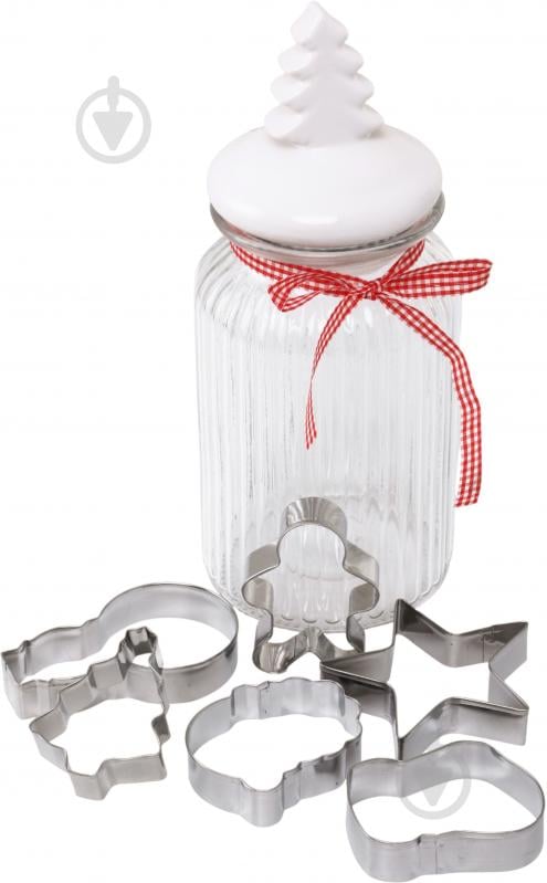 Набор форм для печенья Excellent Houseware и емкость для печенья Christmas 7 предметов 1,35 л. - фото 1 Набор форм для печенья Excellent Houseware и емкость для печенья Christmas 7 предметов 1,35 л. - фото 1