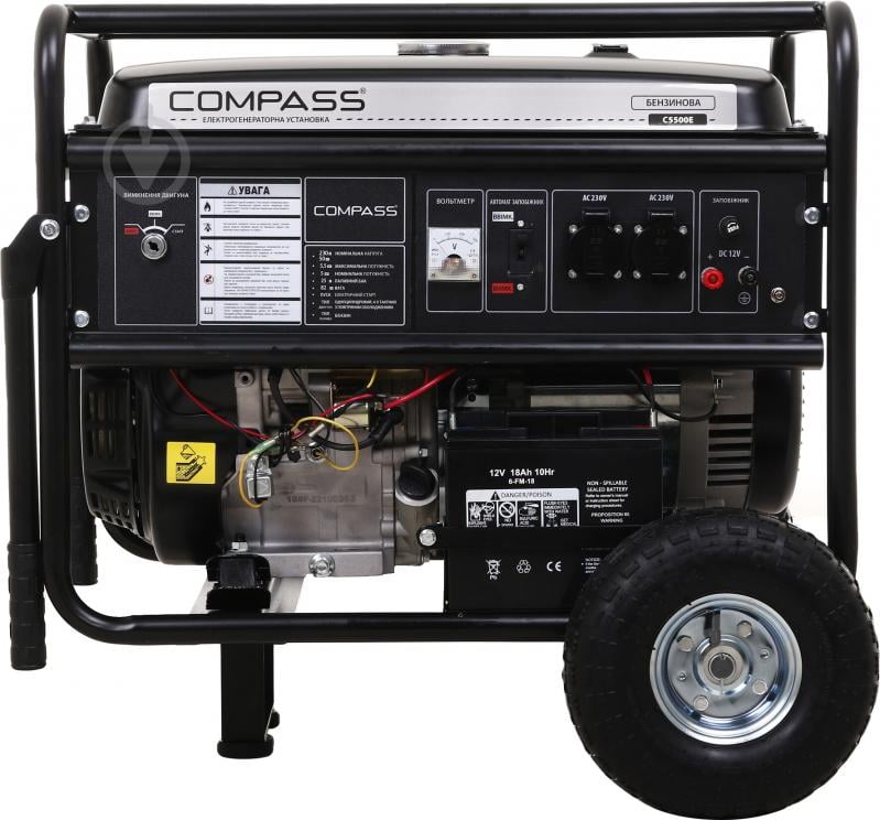 Электрогенераторная установка Compass 5 кВт / 5,5 кВт C5500E бензин - фото 