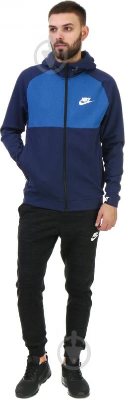 Толстовка Nike M NSW AV15 HOODIE FZ FLC 861742-429 р. M синий - фото 4