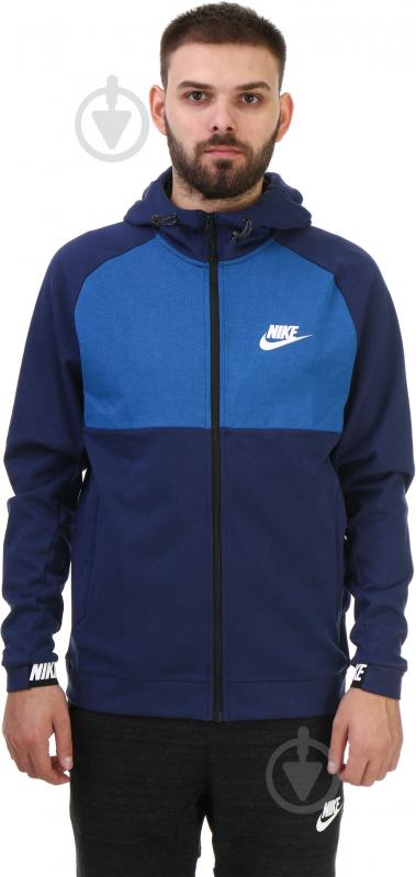 Толстовка Nike M NSW AV15 HOODIE FZ FLC 861742-429 р. M синий - фото 1