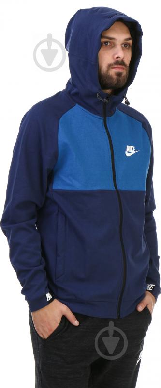 Толстовка Nike M NSW AV15 HOODIE FZ FLC 861742-429 р. M синий - фото 2