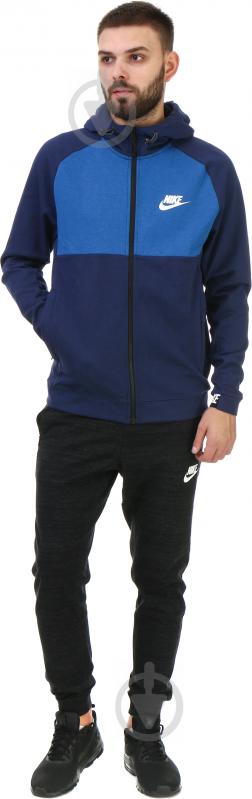 Толстовка Nike M NSW AV15 HOODIE FZ FLC 861742-429 р. S синий - фото 4