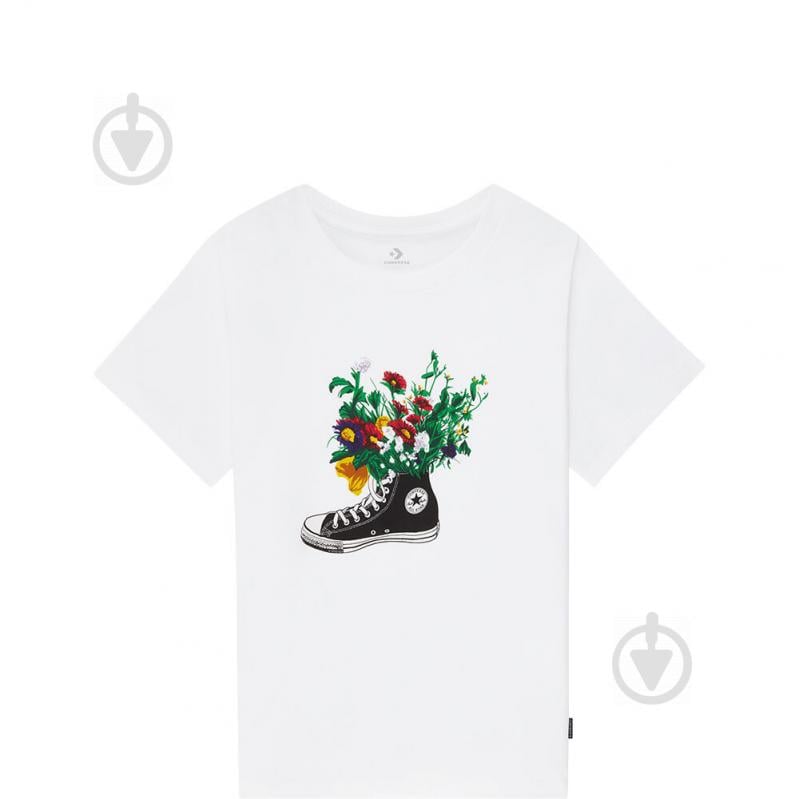 Футболка Converse Flowers are Blooming Tee 10021074-A03 р.S белый - фото 1