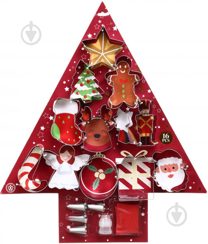 Набор форм для печенья Excellent Houseware и украшения Christmas 17 предметов - фото 1 Набор форм для печенья Excellent Houseware и украшения Christmas 17 предметов - фото 1