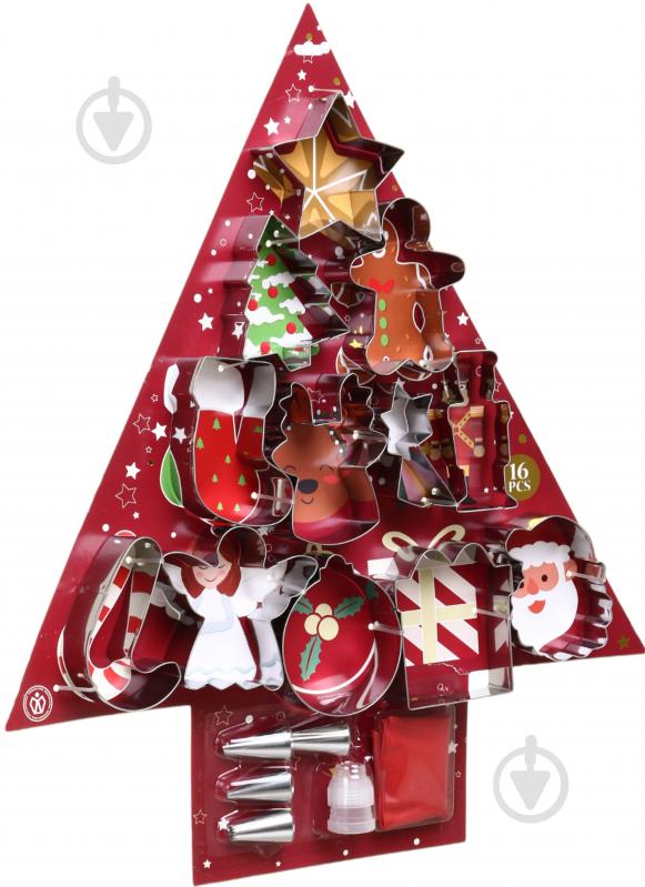 Набор форм для печенья Excellent Houseware и украшения Christmas 17 предметов - фото 2 Набор форм для печенья Excellent Houseware и украшения Christmas 17 предметов - фото 2