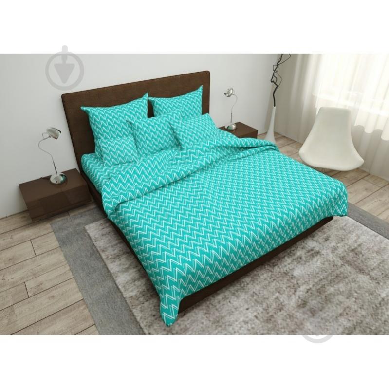 Комплект постельного белья ZigZag евро мятный SoundSleep - фото 1 Комплект постельного белья ZigZag евро мятный SoundSleep - фото 1