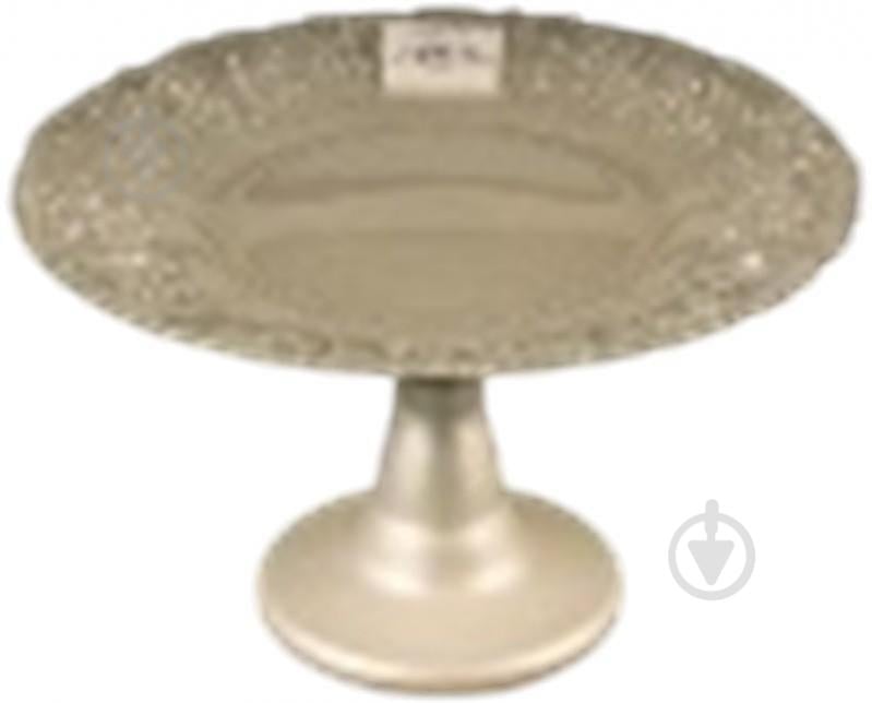 Блюдо на ножке Dekor Cam Flash 28 см белый - фото 1 Блюдо на ножке Dekor Cam Flash 28 см белый - фото 1