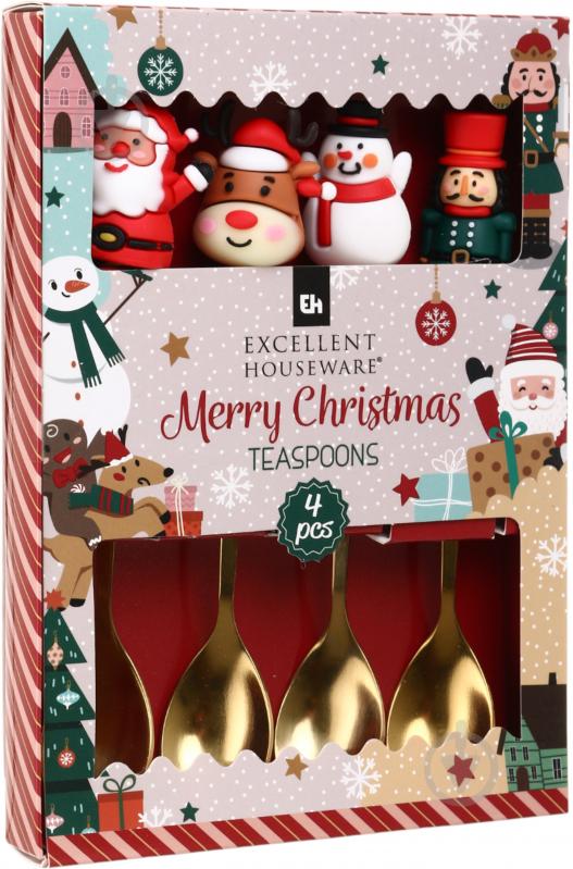 Набор для десерта Excellent Houseware Christams 4 шт. 170493080 - фото 12 Набор для десерта Excellent Houseware Christams 4 шт. 170493080 - фото 12