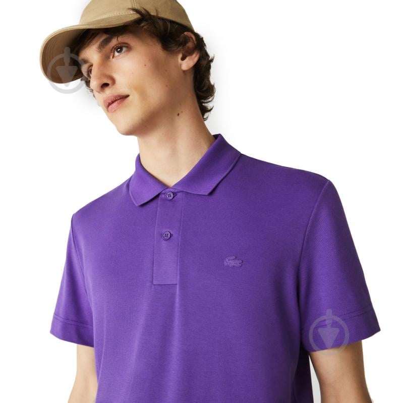 Поло Lacoste REGULAR FIT LIGHT BREATHABLE PIQUÉ POLO PH8281S5Z р.M фиолетовый - фото 3