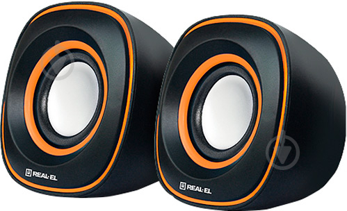 Акустическая система REAL-EL S-15 2.0 black/orange - фото 2