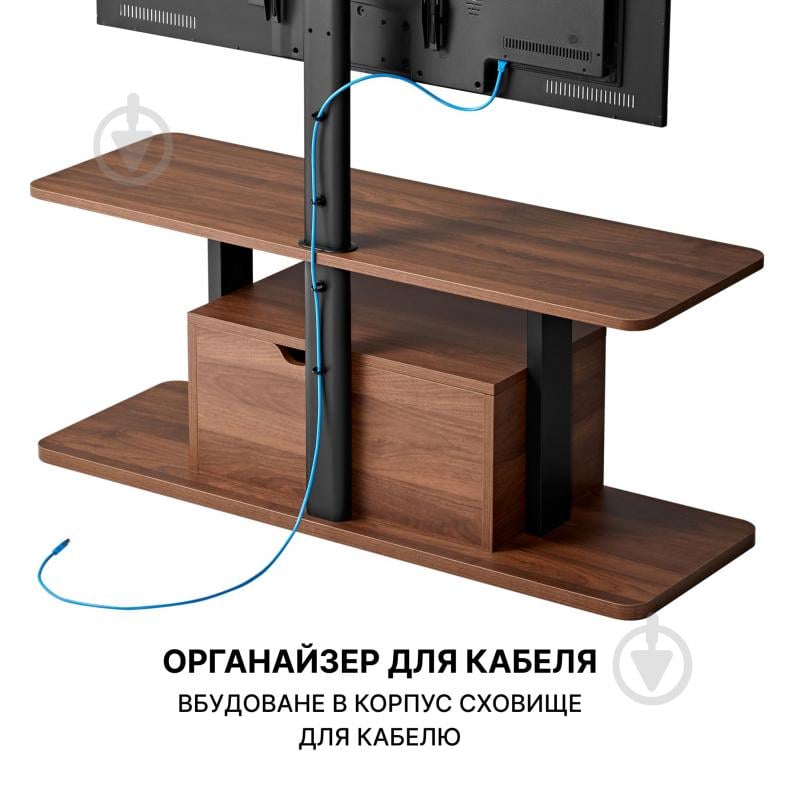 Тумба под ТВ OfficePro 400x1297x1200 мм орех (TVS600) - фото 6