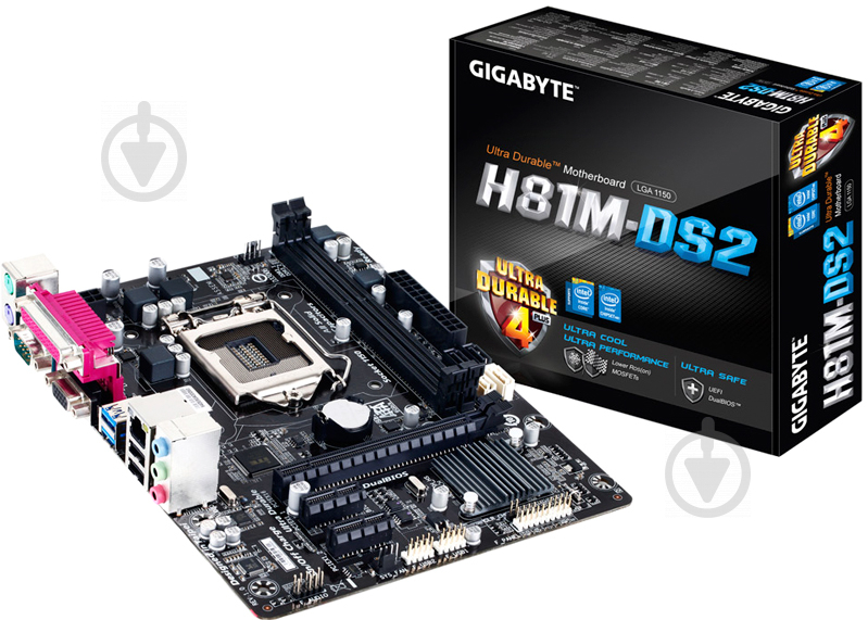 Материнская плата Gigabyte GA-H81M-DS2 (Socket 1150, Intel H81, mirco ATX) - фото 4