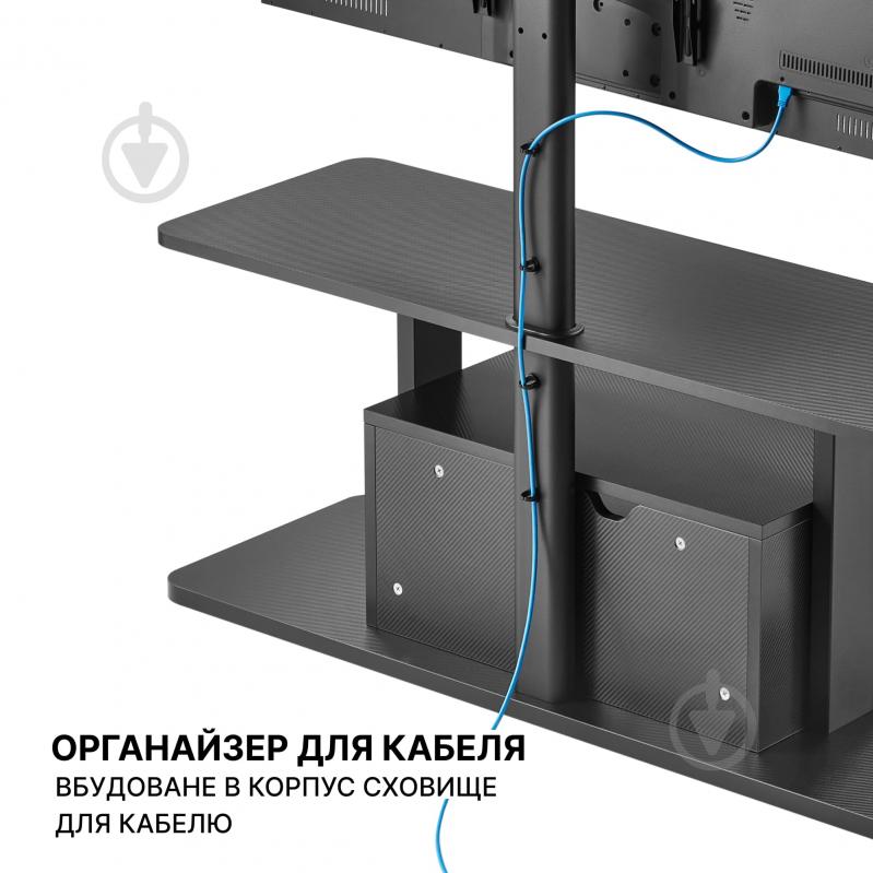 Тумба под ТВ OfficePro 400x1297x1200 мм черный (TVS635) - фото 14